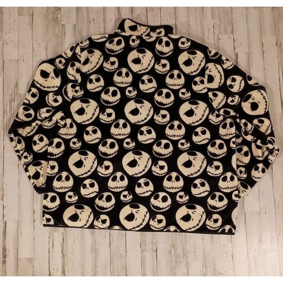 Disney Nightmare Before Christmas Jack Skellington Fleece Jacket Size XXL Zip-Up - Picture 3 of 13